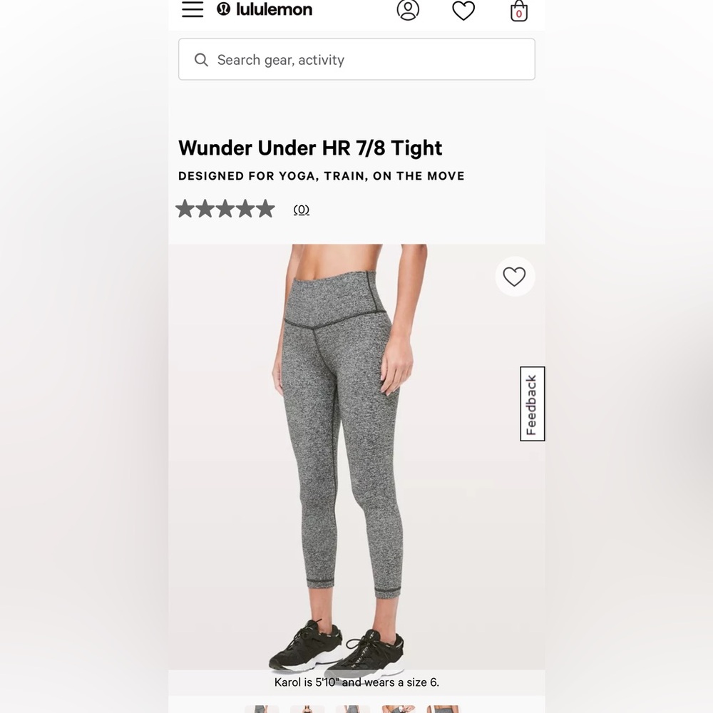 Lululemon Wunder Under HR 7/8 Tight